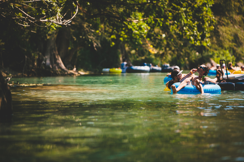 Contemplating the brilliance of the San Marcos River